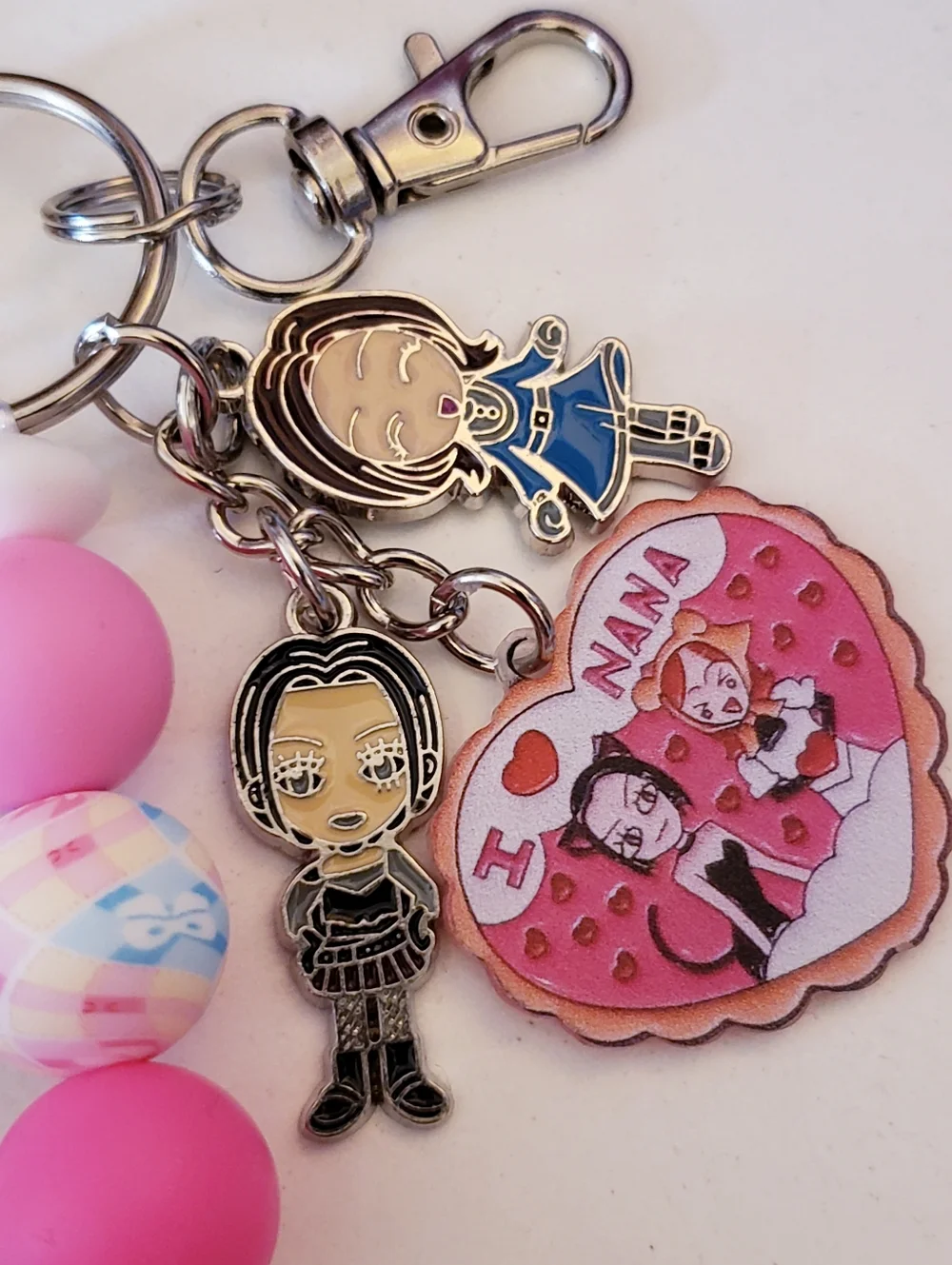 Handmade Nana Komatsu Nana Osaki Anime Strawberry Keychain